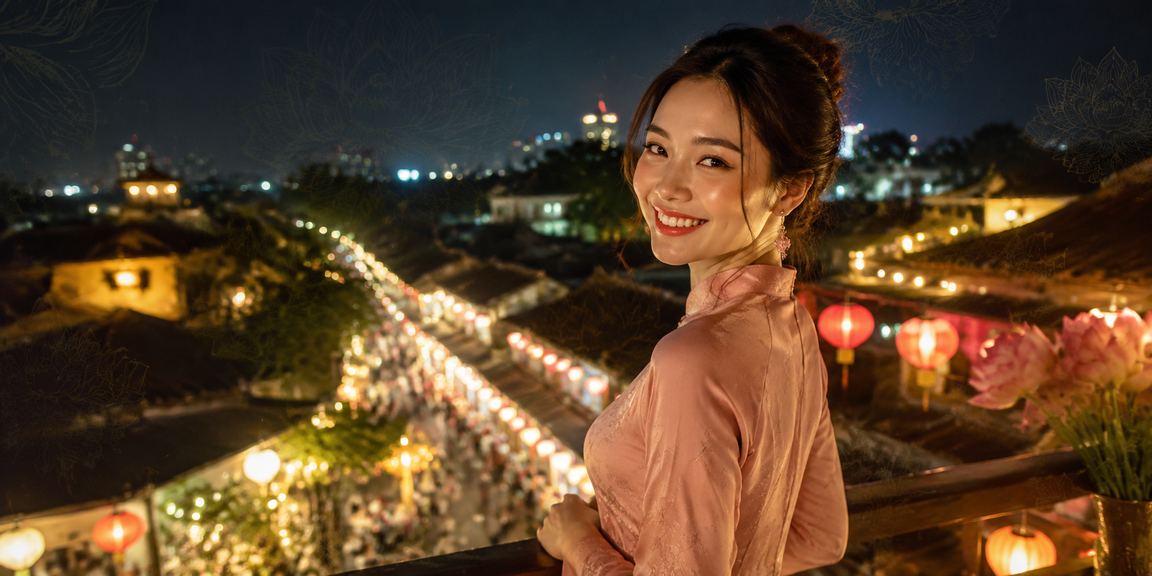 Cảnh đêm chợ Hà Nội với người dùng sử dụng điện thoại đặt cược và thanh toán trực tuyến